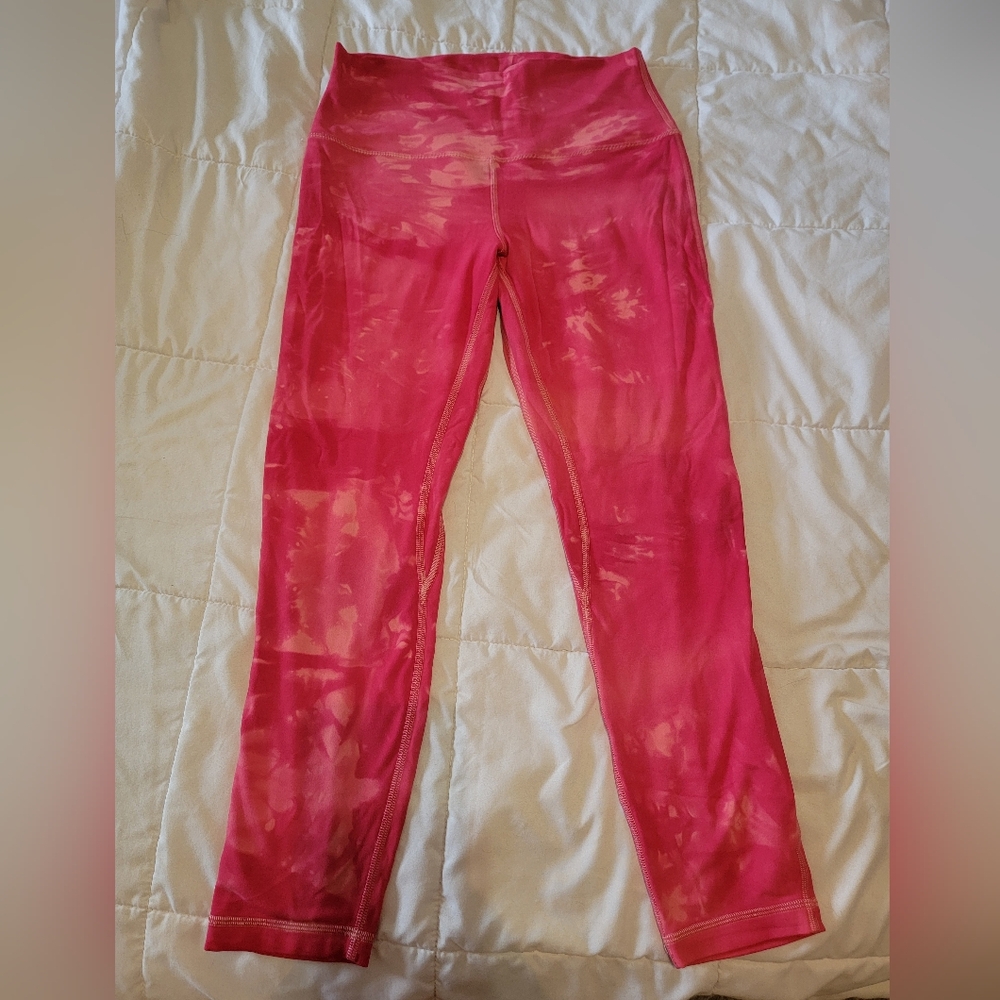Double lined Align Pink Tye Dye Leggings Size 10